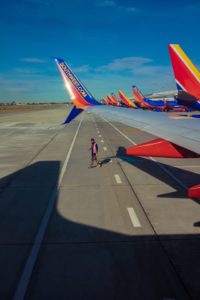 Image of multiple Southwest plane wings