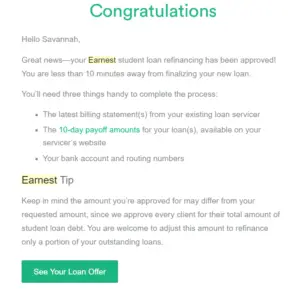 Earnest Loan Approval 1