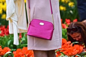 Woman wearing pink purse - quit like a millionaire book review